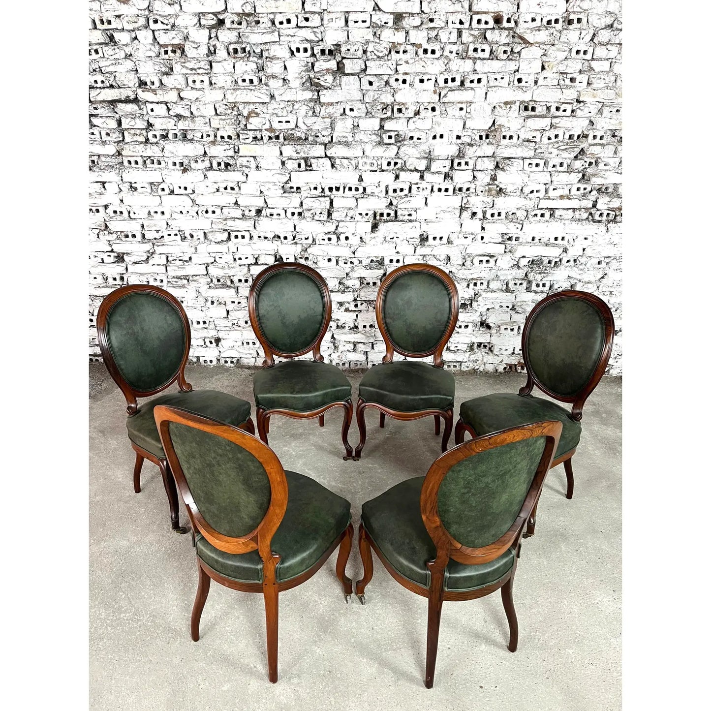 Vintage Louis Philippe Style Dining Chairs – Set of 6