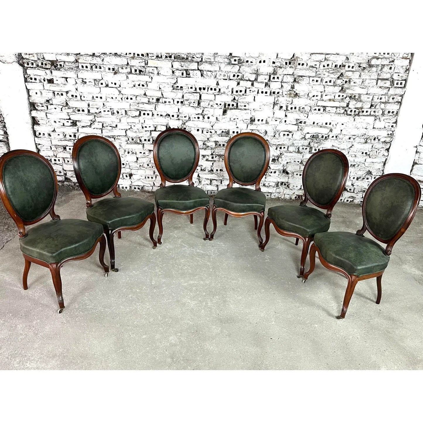Vintage Louis Philippe Style Dining Chairs – Set of 6