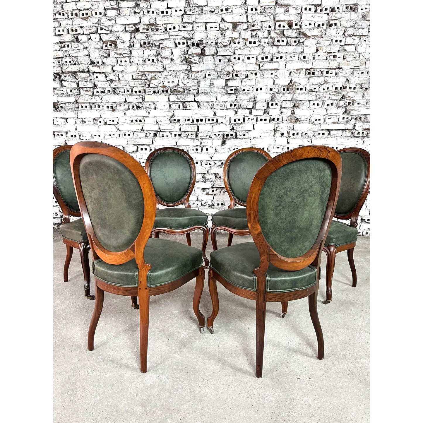 Vintage Louis Philippe Style Dining Chairs – Set of 6